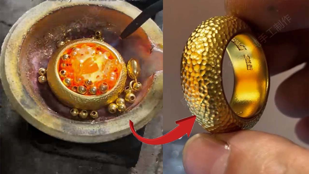 Crafting Extremely Special Gold Rings Make A Gold Ring For Men YouTube