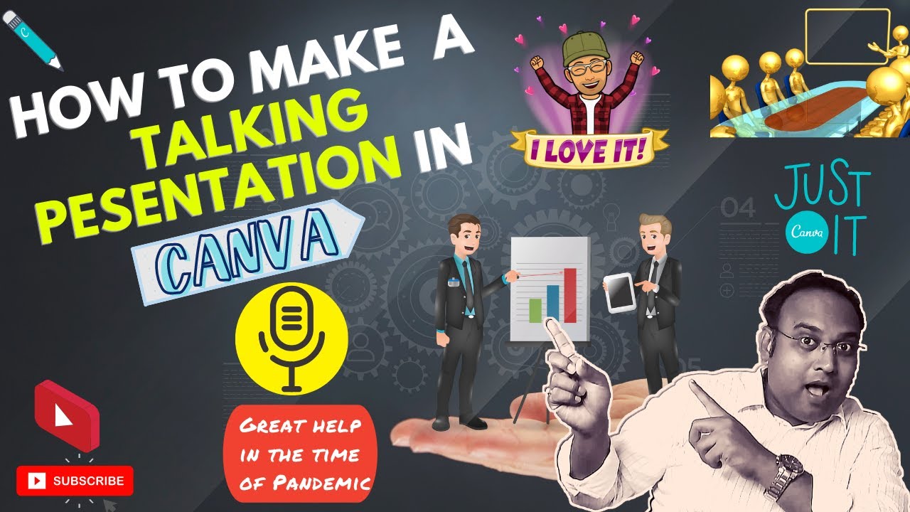 how to record a talking presentation in canva