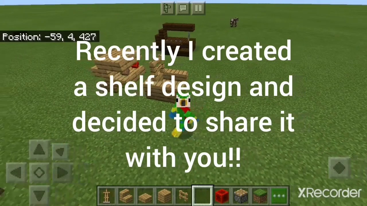 Minecraft shelving unit tutorial YouTube