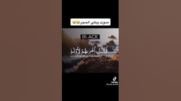تلاوه خاشعه صوت يبكي الحجر