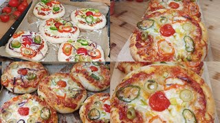 بالصلصة الأصلية ميني بيتزا هشيشة ومذاق رائع mini pizza con salsa casera