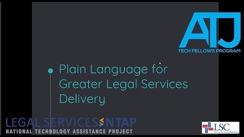 Plain Language for Greater Legal Services Delivery