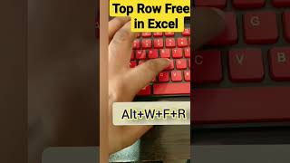 top row freeze in excel Hindi