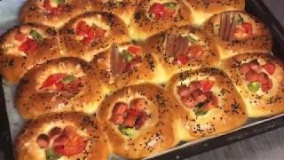 Pamuk Gibi Poğaça Hamurundan Mini Pizzalar.yumuşacık Bulka Xemirinden Mini Pizza.denemiyen Kalmasın