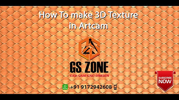 How to Make 3D Texture Design in Artcam GS#T044 #GS_Zone #Artcam