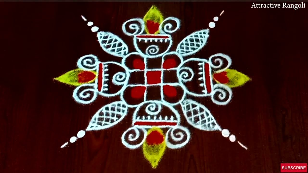 🌟7 Easy 🌟5 dot 🌟Deepavali Padi Kolam 🌟Diya Rangoli 🌟Easy Padi Kolam Rangoli@AttractiveRangoli11