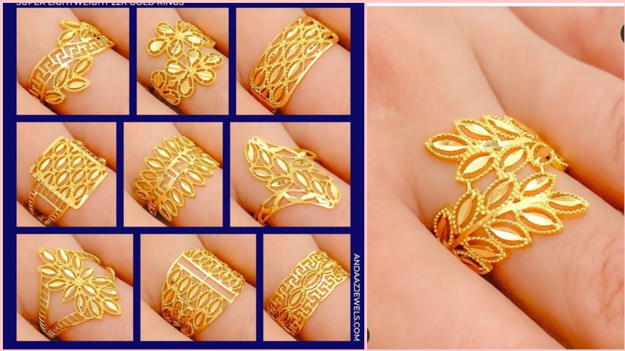 18kt Gold Ring Leaf Design For Womens – Welcome to Rani Alankar