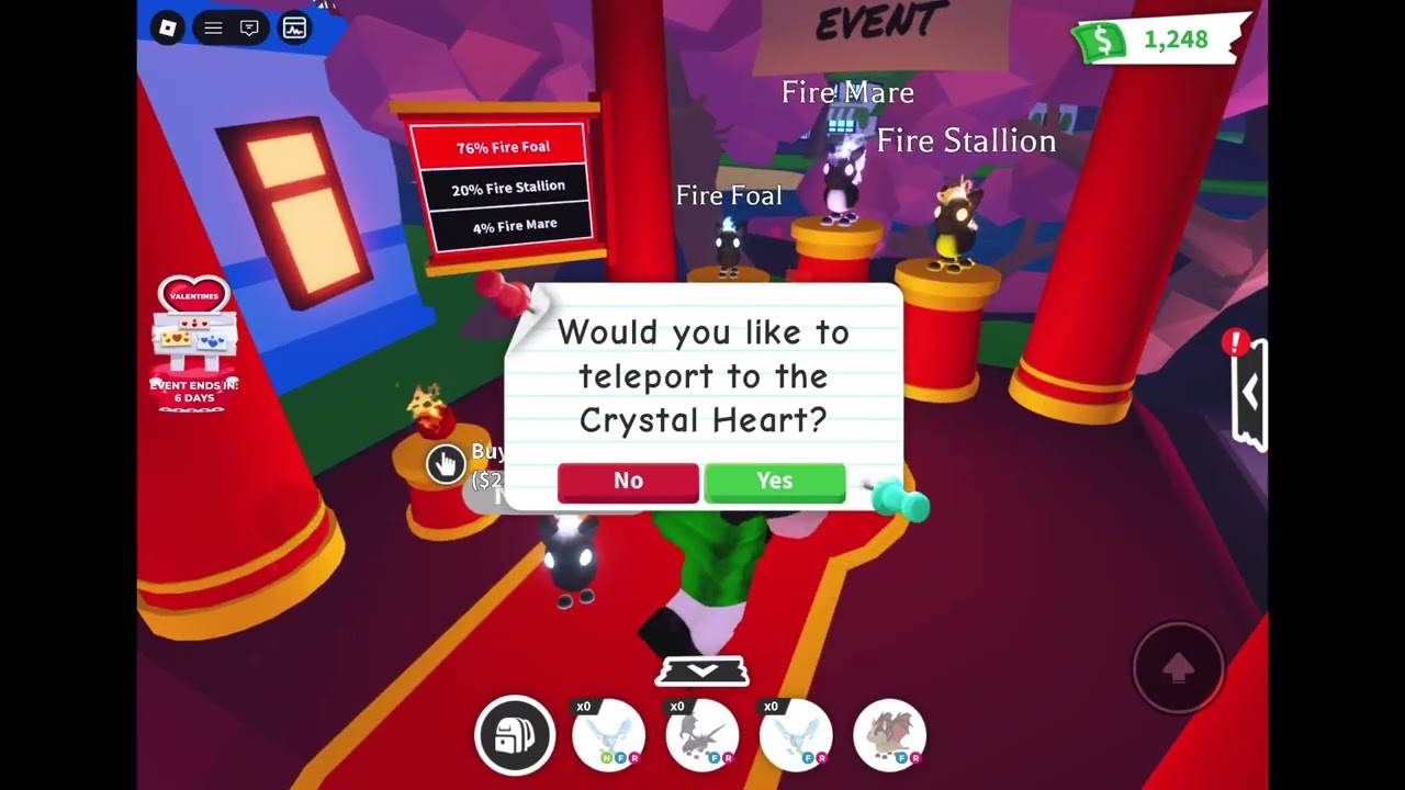 Adopt me Fire Horse Update! (Valentines Part 2)