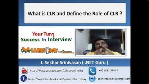 what is CLR - Common Language Runtime