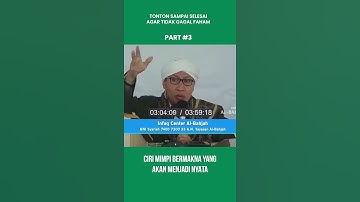 Ciri Mimpi Yang Menjadi Nyata Buya Yahya Menjawab Part 3