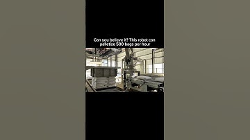 Can you believe it? This robot can palletize 500 bags per hour.#machine #robot