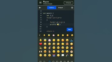 Nested for loop || C programming || Print emojis in sequence #shorts #programming