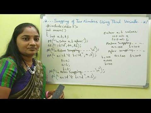 C-Language||Swapping Of Two  Numbers Using Third Variables in C In Telugu|Telugu ScitTutorials