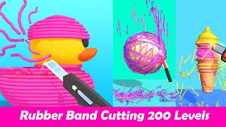 Rubber band Cutting ASMR - 200 Levles screenshot 3