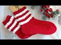 Носки &quot;Новогодние&quot;🎄🧦 Подробный мастер-класс  #socks #crochet