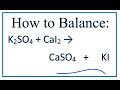 Balancing Chemical Equations and Ions