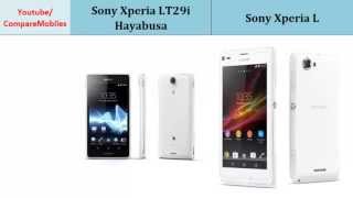 Sony Xperia LT29i Hayabusa over Sony Xperia L, Full Specs Comparison