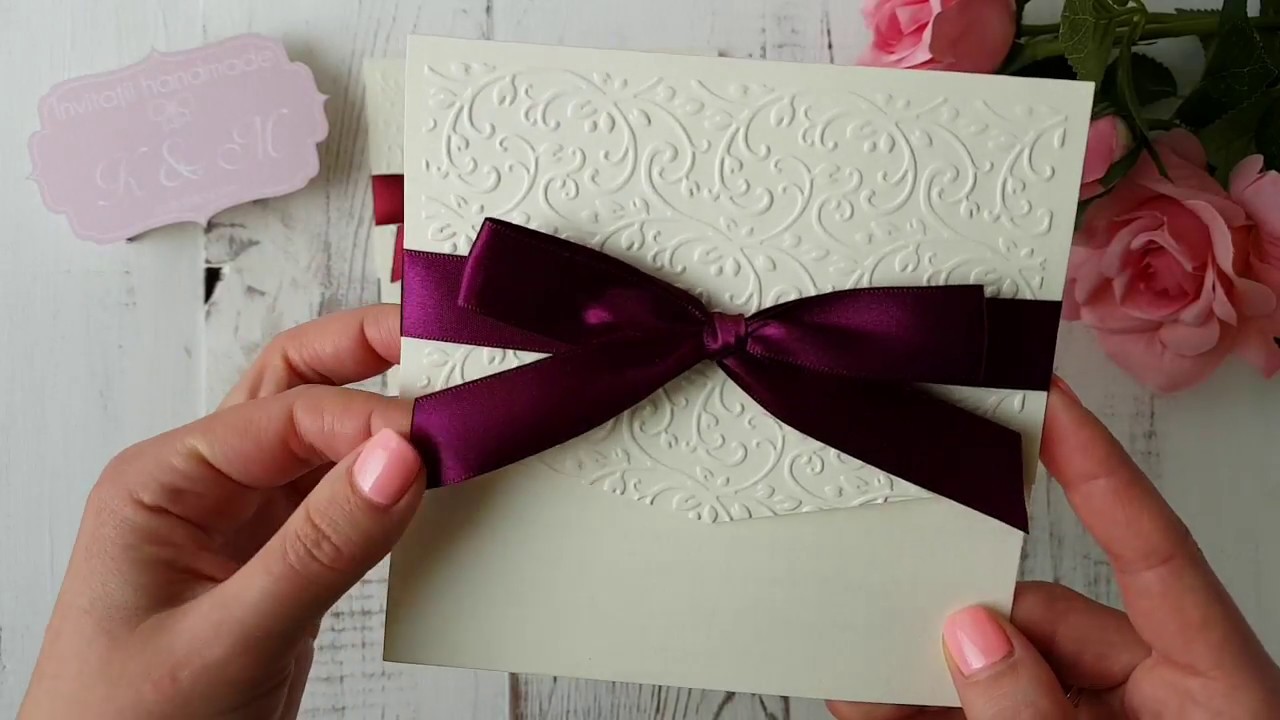 Invitatii de nunta handmade K & M