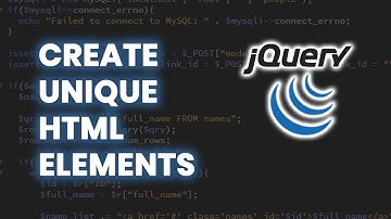 Create Unique HTML Elements using jQuery