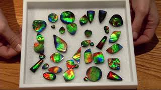 Ammolite Triplet and White Zircon Organic Design Sterling Ring on QVC