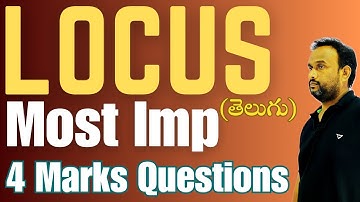 Intermediate 1st year Mathematics | Locus | 4 marks Important Questions @ramanujanacademykasimsir