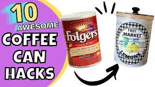 10 USEFUL Ways to REUSE COFFEE & TIN CANS/Upcycled Crafts/Decor From Garbage/Trash to Treasure