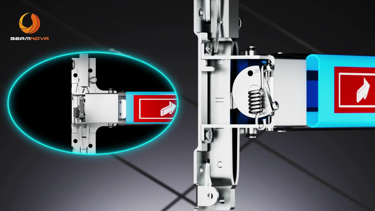 BEAMNOVA Black Vertical Rod 32 Inch Door Panic Bar Exit Device Commercial Door Push Bar Lock Set