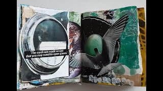 Collage mini art journal