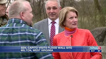 Sen. Capito visits future site of Milton flood wall