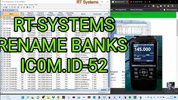 ICOM ID-52 RT-SYSTEMS Change Bank Names Easy