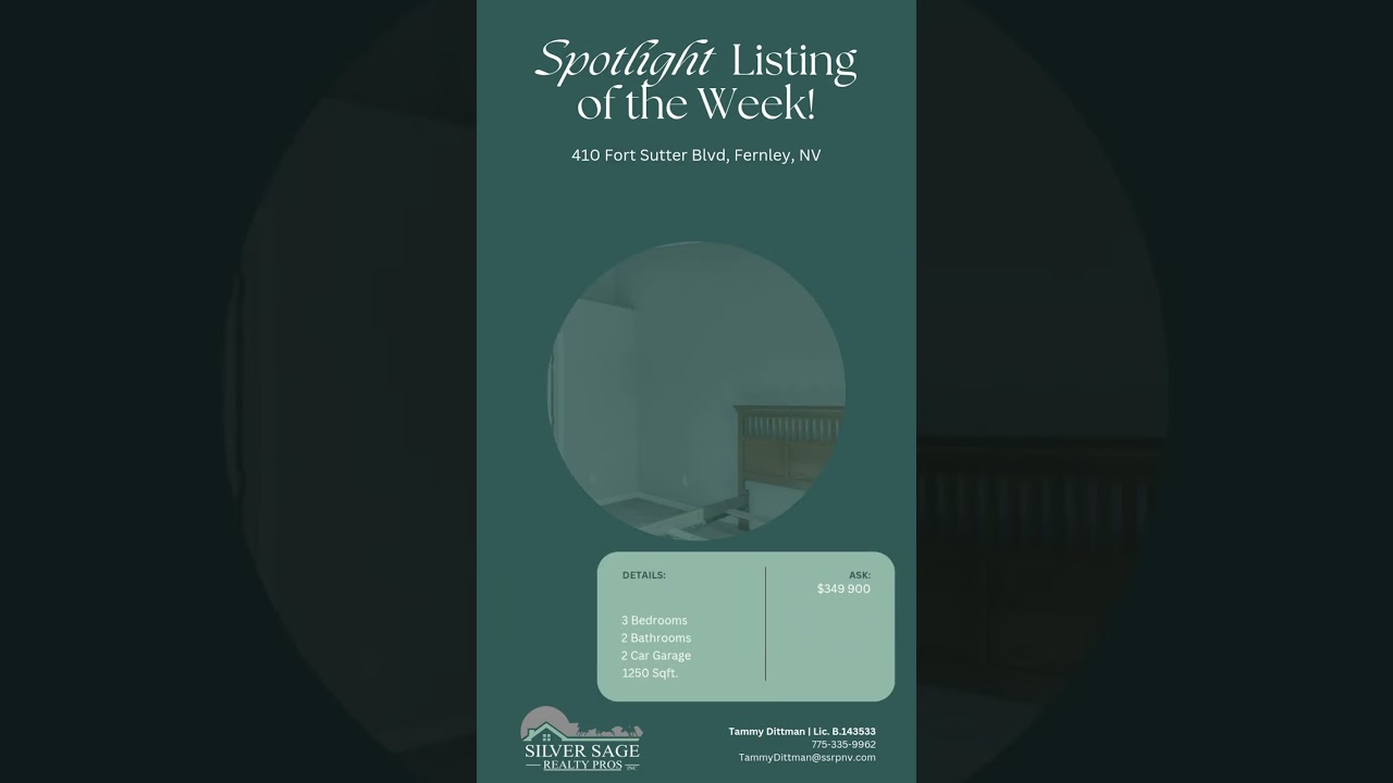 Spotlight of the Week: 410 Fort Sutter Blvd, Fernley, NV