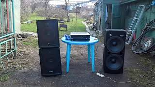Сравнение колонки 215 и двух 12 дюймовых эстрадных.