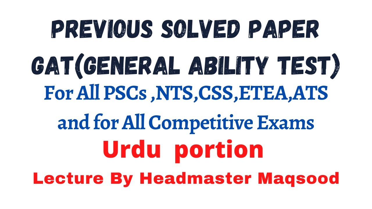 |GAT(General ability solved paper)|Research officer,Planning Officer,Statistical Officer solve pape