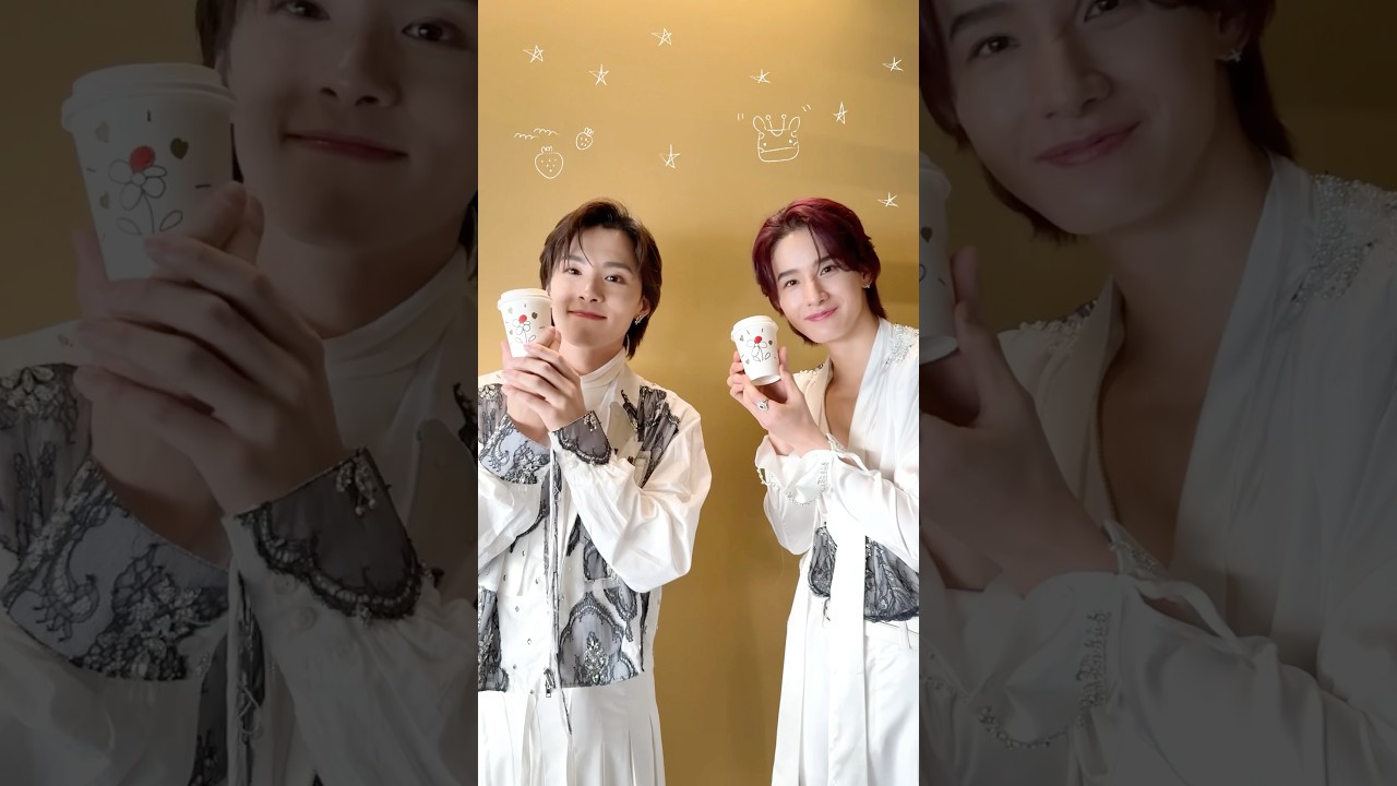 🍓 #TAKUMI ➫ 🦒 #KEIGO #JO1_ひらく Coffee Gift ☕️🎁 2025.08.18