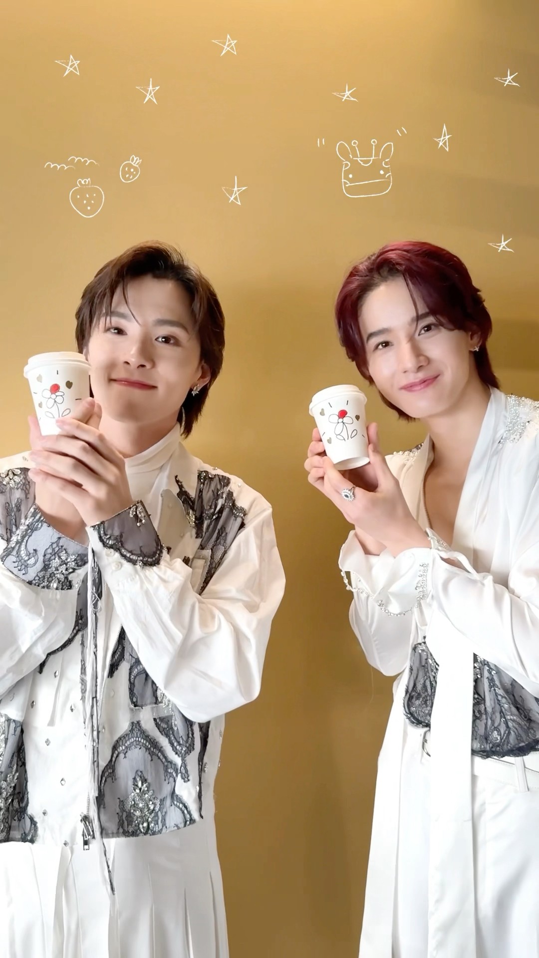 🍓 #TAKUMI ➫ 🦒 #KEIGO #JO1_ひらく Coffee Gift ☕️🎁 2025.08.18