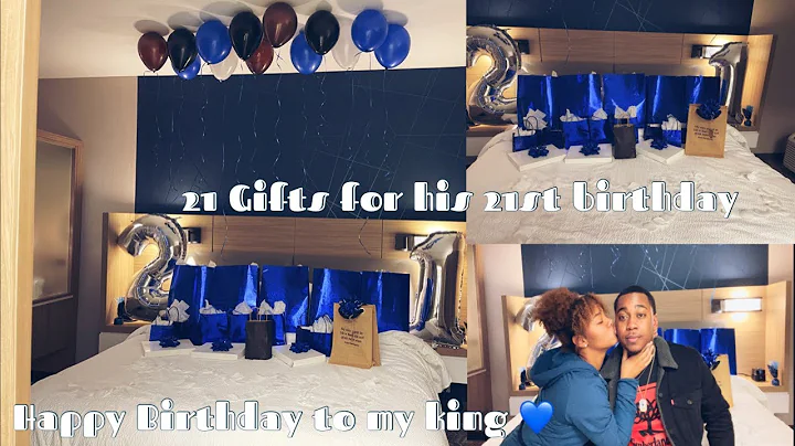 My Boyfriends 21st Birthday Surprise 🎉| Hotel Decorating / 21 Gifts Opening 💙