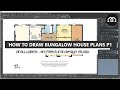 How to draw bungalow house plans with turbocad  part 1  bungalow design cad tutorial