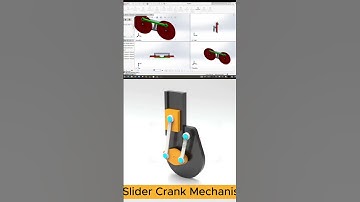 Slider crank mechanism||mechanical mechanism #3d #engineering #shorts #animation #solidworks #cad