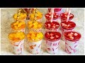 Gelatinas Individuales para negocio |  fresa y durazno | Con 2 ingredientes/ económico /mosaicos