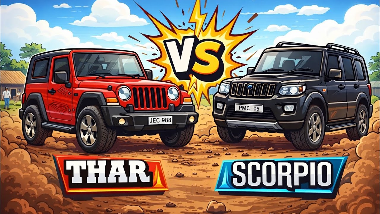 Thar vs Scorpio #video #viral #trending 