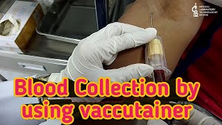 Blood collection by using vaccutainer method.closed system of blood collection. screenshot 1