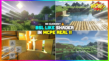 FINNALLY !! REAL BSL LIKE SHADER FOR MINECRAFT PE FOR 1,2,3GB RAM ANDROID MCPE NO LAG SHADERS