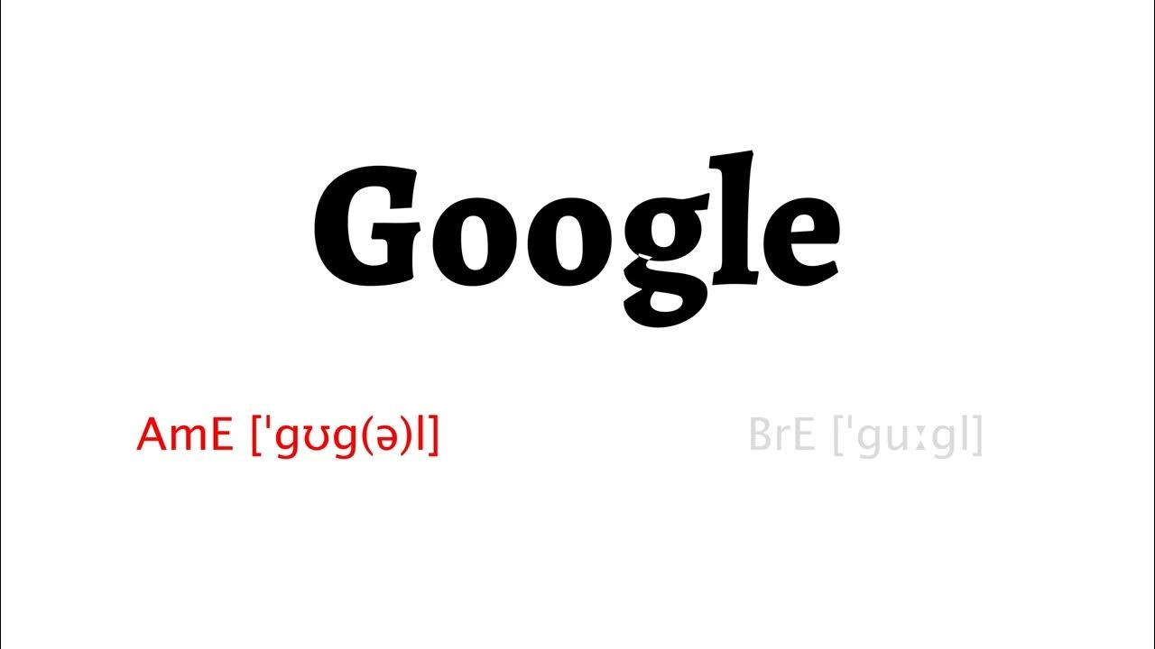 How to Pronounce google in American English and British English YouTube