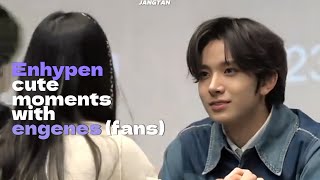 Enhypen cute interaction with engene (fan) | Enhypen fan meeting moments | #enhypen #enhypenedit