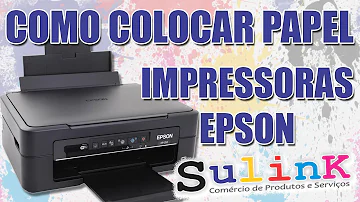 Onde colocar as folhas na impressora Epson?