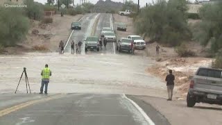 Flooding shuts down street, stranding people in Rainbow Valley