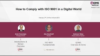 Full Executive Webinar - How To Comply With ISO 9001 In The Digital World Guide