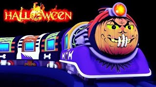 Halloween Train - Skeleton Ghost Train | Monster Train Cartoon #omgkids