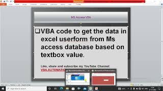 VBA code to check value is present in database|| Ms access|| VBA|| Excel Userform|| Text Box Event Determine If A Table Exists In A Microsoft Access Database Using Vba