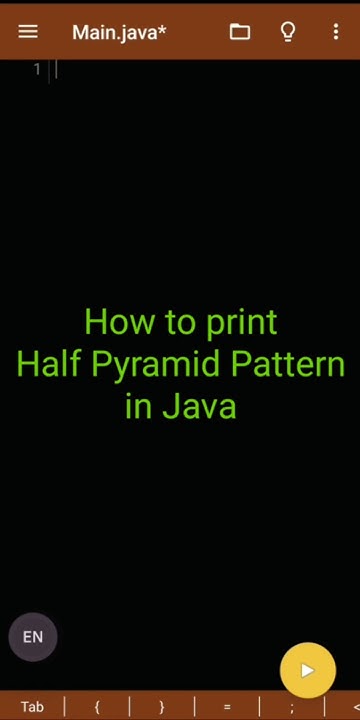 How to print Half Pyramid Pattern in Java #java #coding #programming ...